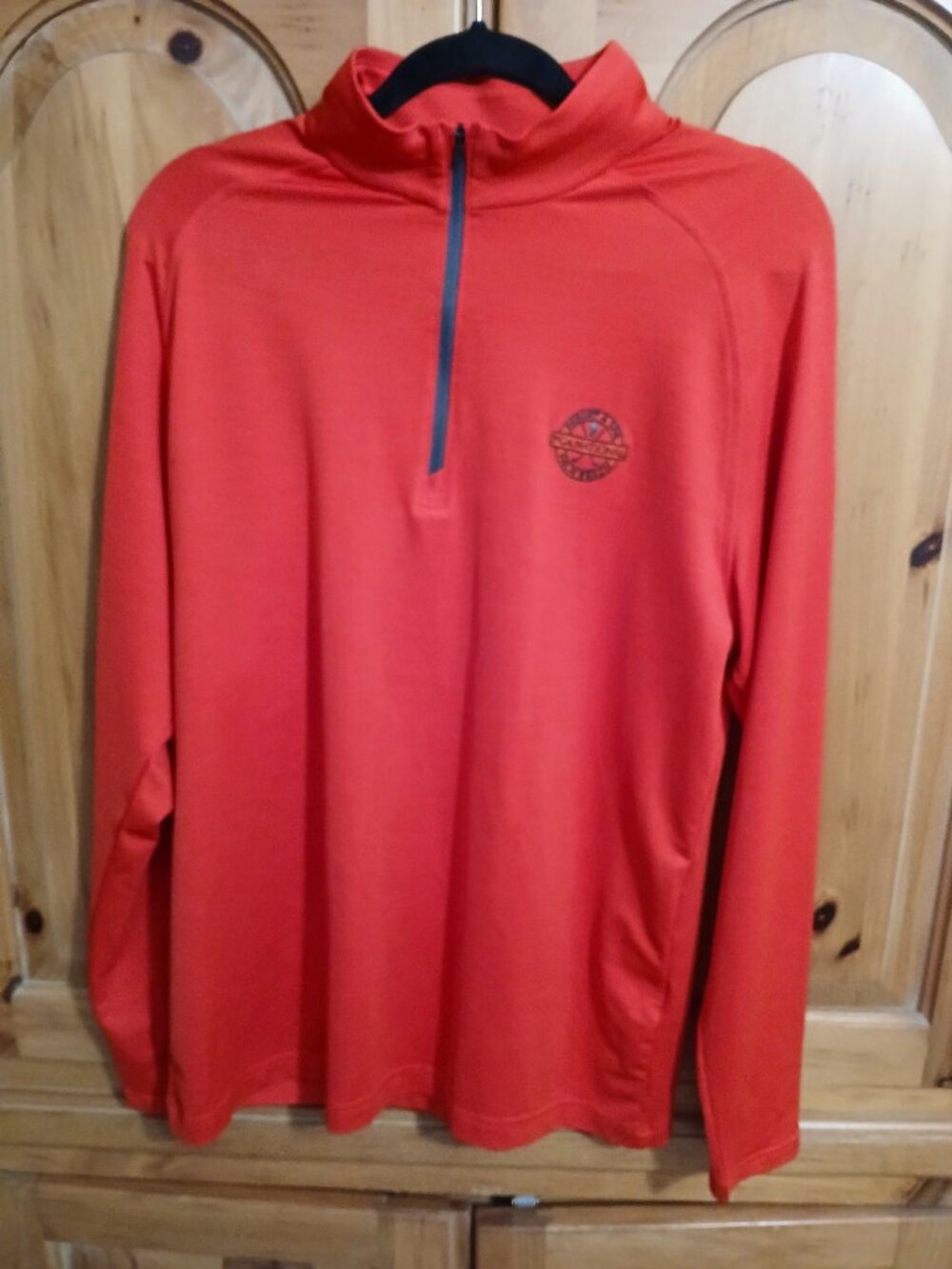 PGA National Palm Beach Under Armour 1/4 Zip Pullover Red Men's Size Medium EUC